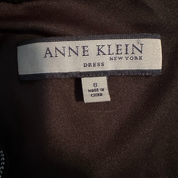 Anne Klein Black Sleeveless Sheath Cocktail Dress with Jeweled Neckline - Picture 9 of 9